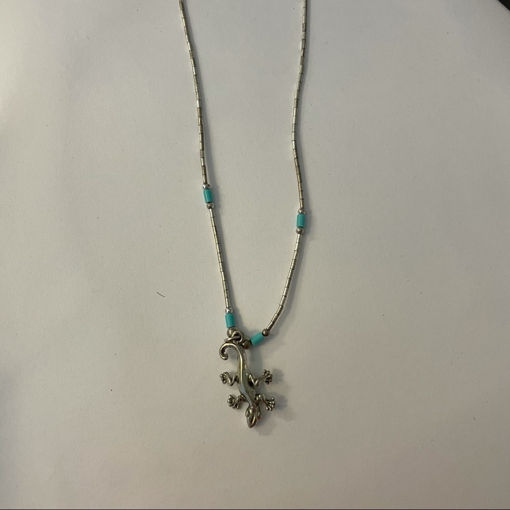 Vintage 70s Lizard Necklace